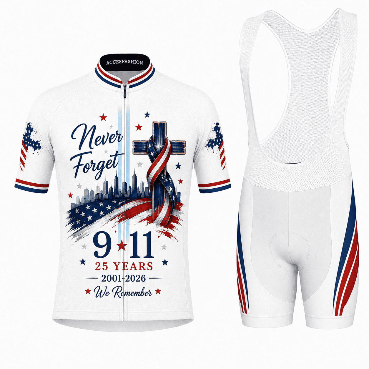 9/11 25th Anniversary Never Forget Cycling Kit