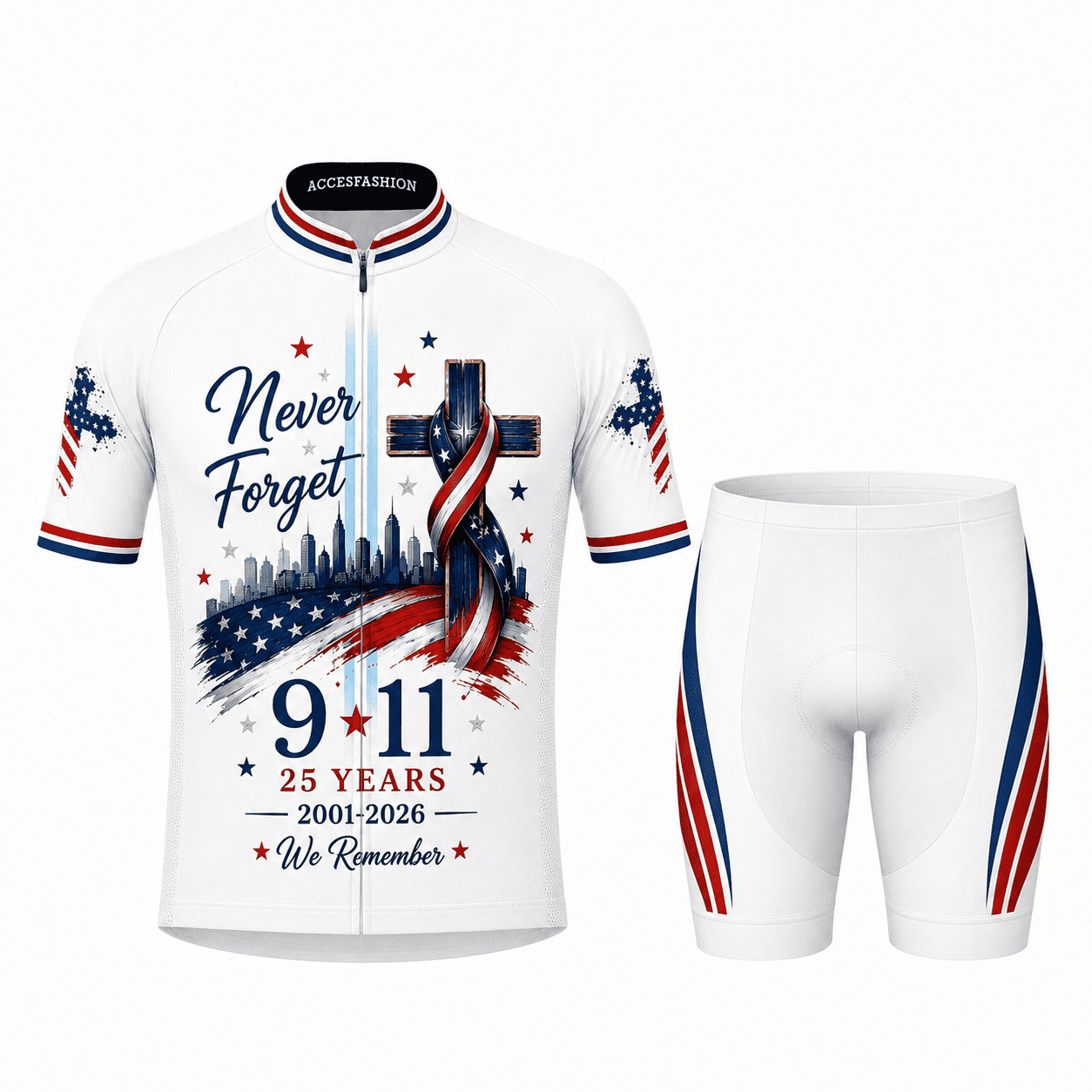 9/11 25th Anniversary Never Forget Cycling Kit