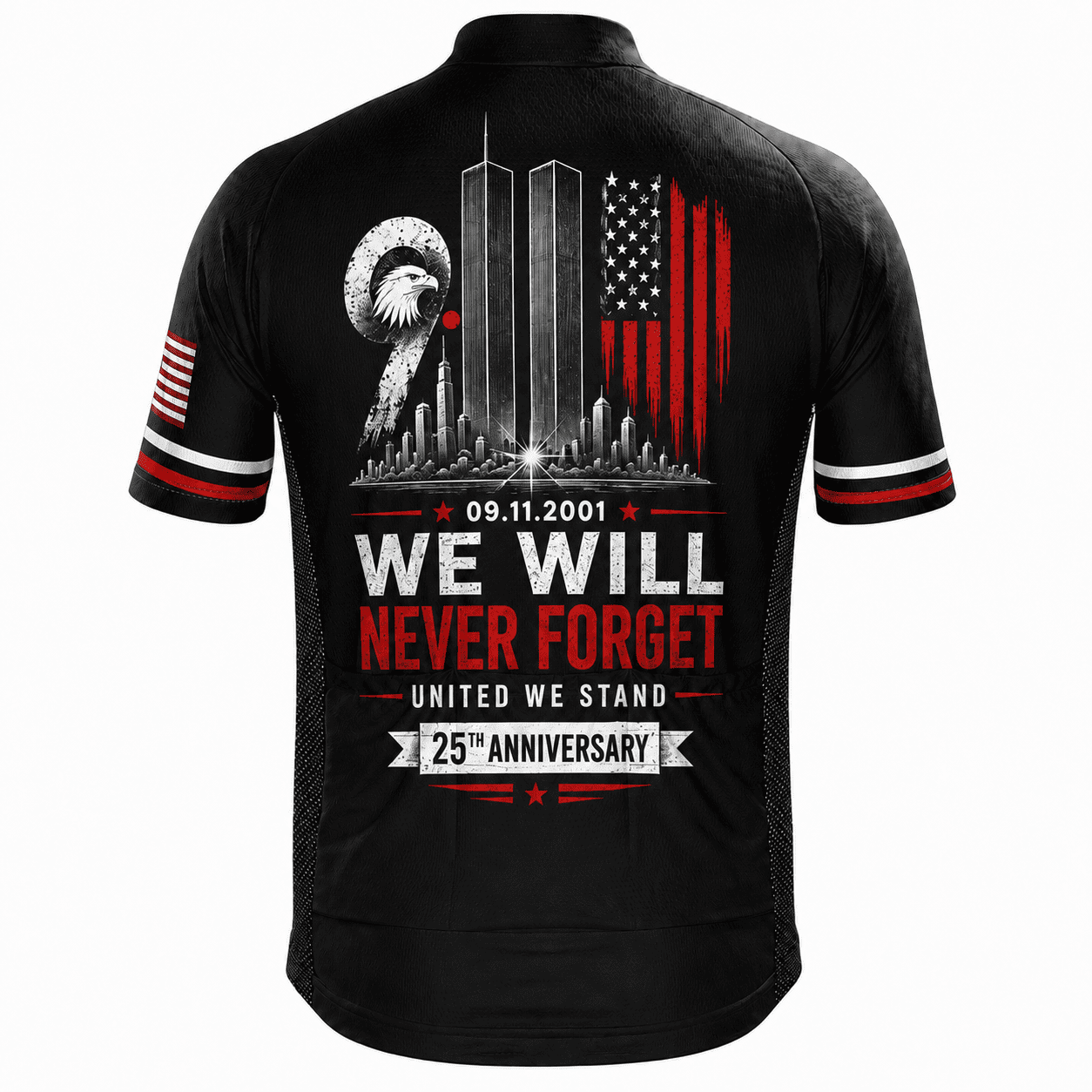9/11 25th Anniversary We Will Never Forget Cycling Jersey Kit