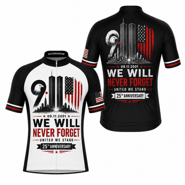 9/11 25th Anniversary We Will Never Forget Cycling Jersey Kit