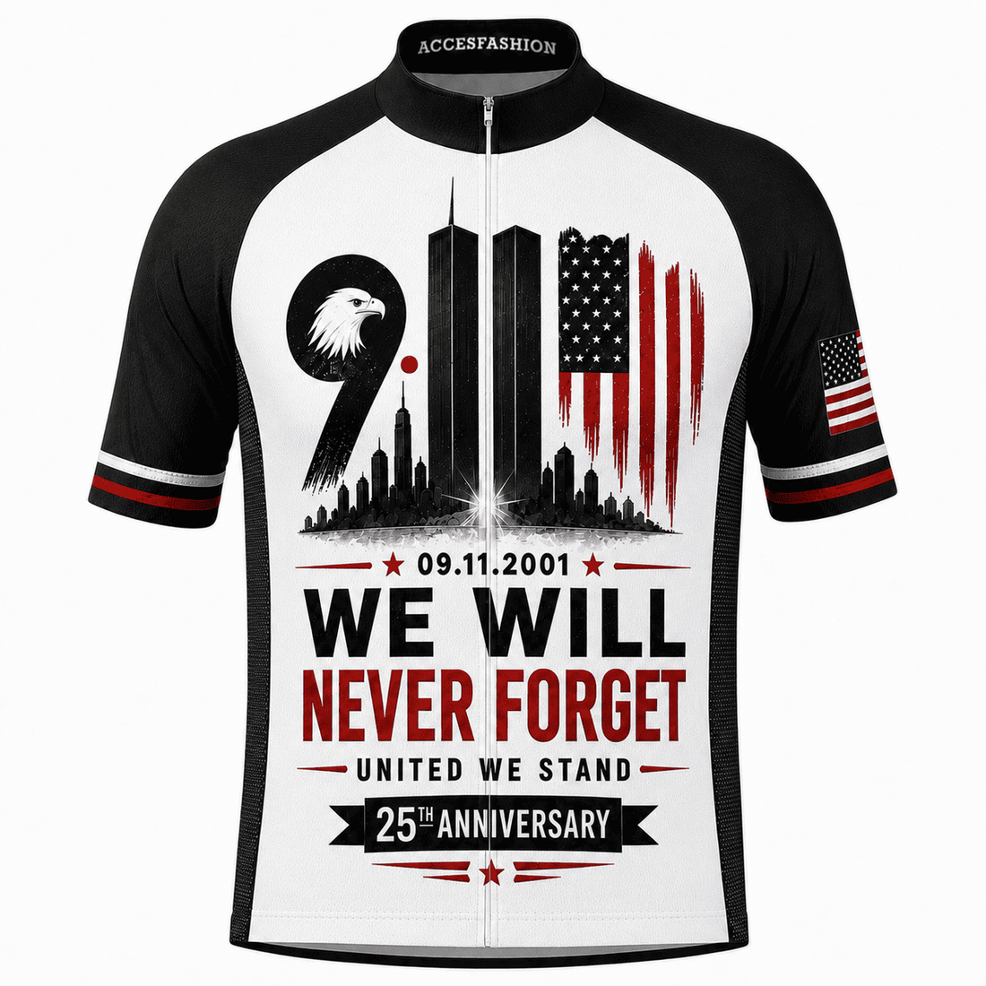 9/11 25th Anniversary We Will Never Forget cycling jersey kit