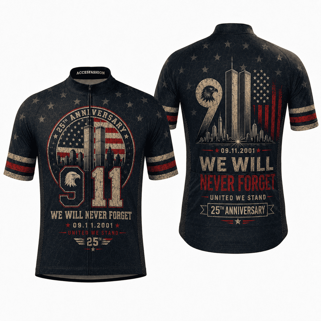 9/11 Never Forget 25th Anniversary cycling kit