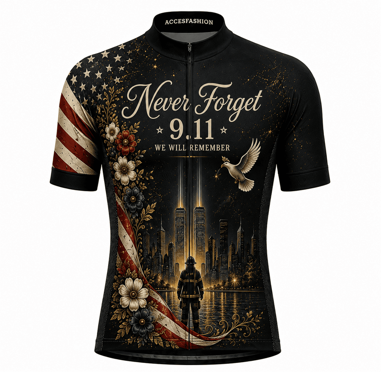 9/11 Never Forget 343 Memorial Cycling Kit – Firefighter Tribute