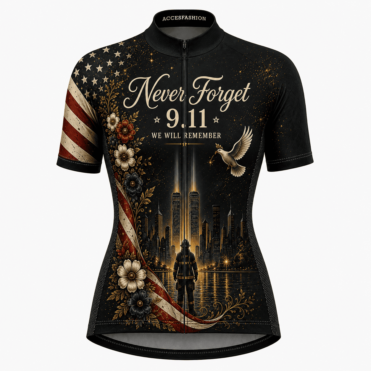9/11 Never Forget 343 Memorial Cycling Kit – Firefighter Tribute