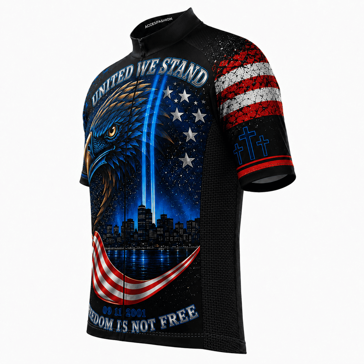 9/11 Never Forget Memorial Eagle Cycling Jersey Kit – Patriotic USA