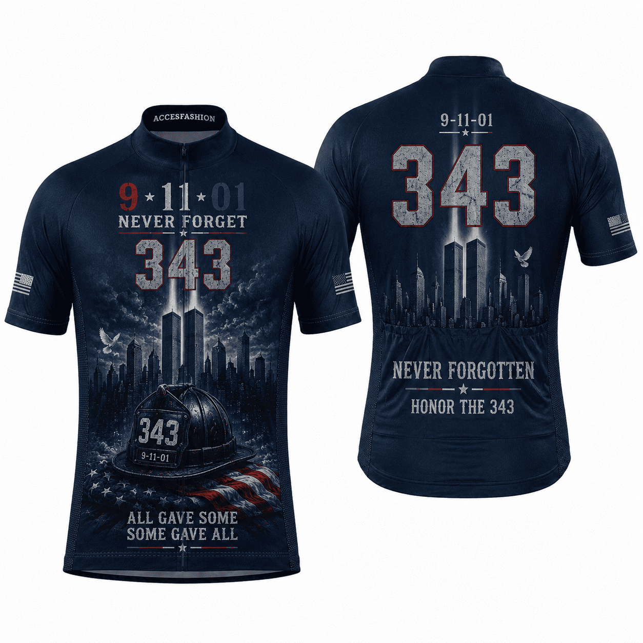 9/11 Never Forgotten 343 Memorial Cycling Kit