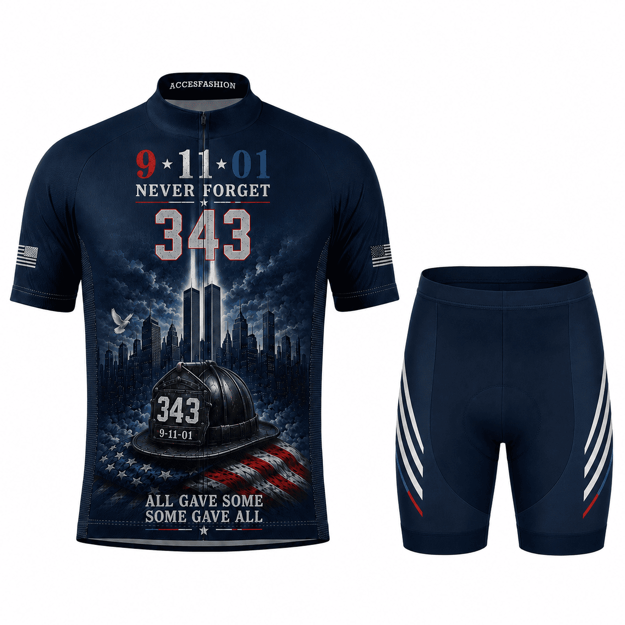 9/11 Never Forgotten 343 Memorial Cycling Kit