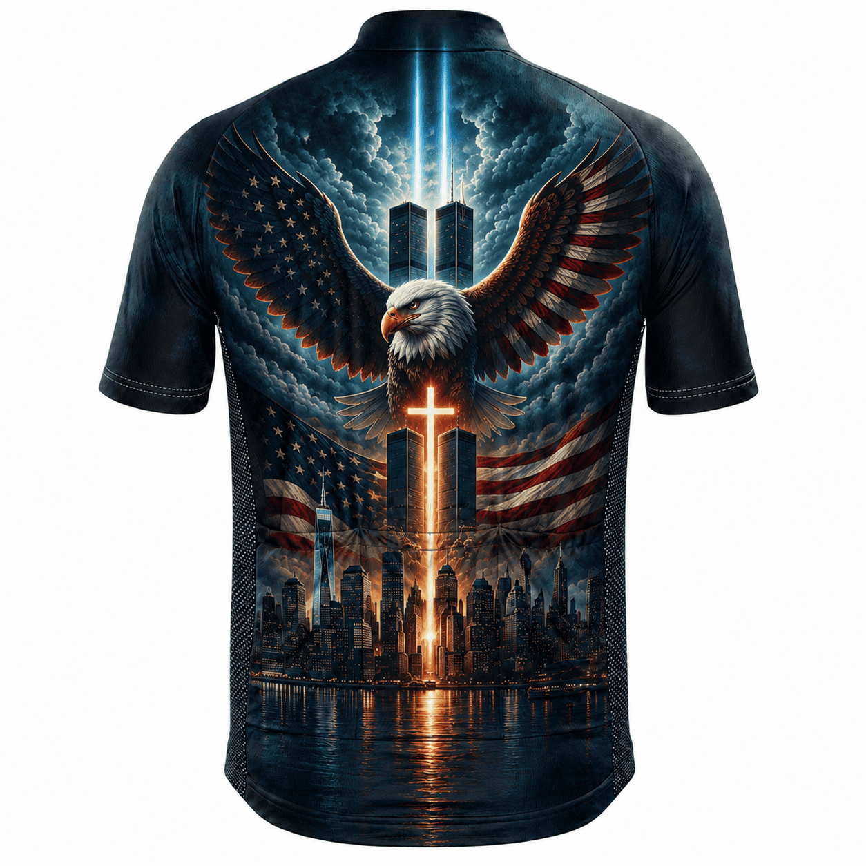 9/11 We Will Never Forget Bald Eagle Twin Towers Patriot Day Cycling Jersey & Kit