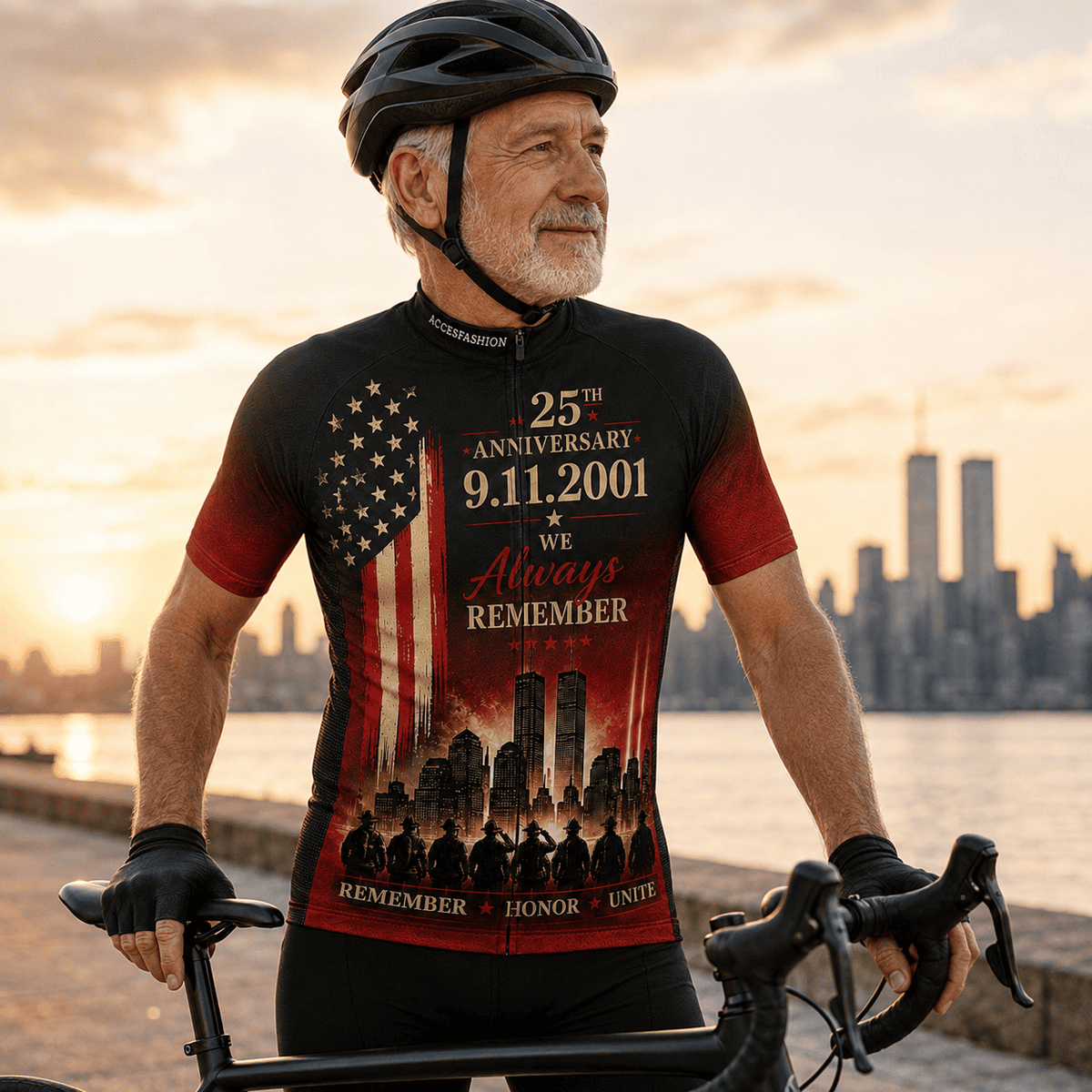 9/11 25th Anniversary Memorial Cycling Kit – We Always Remember