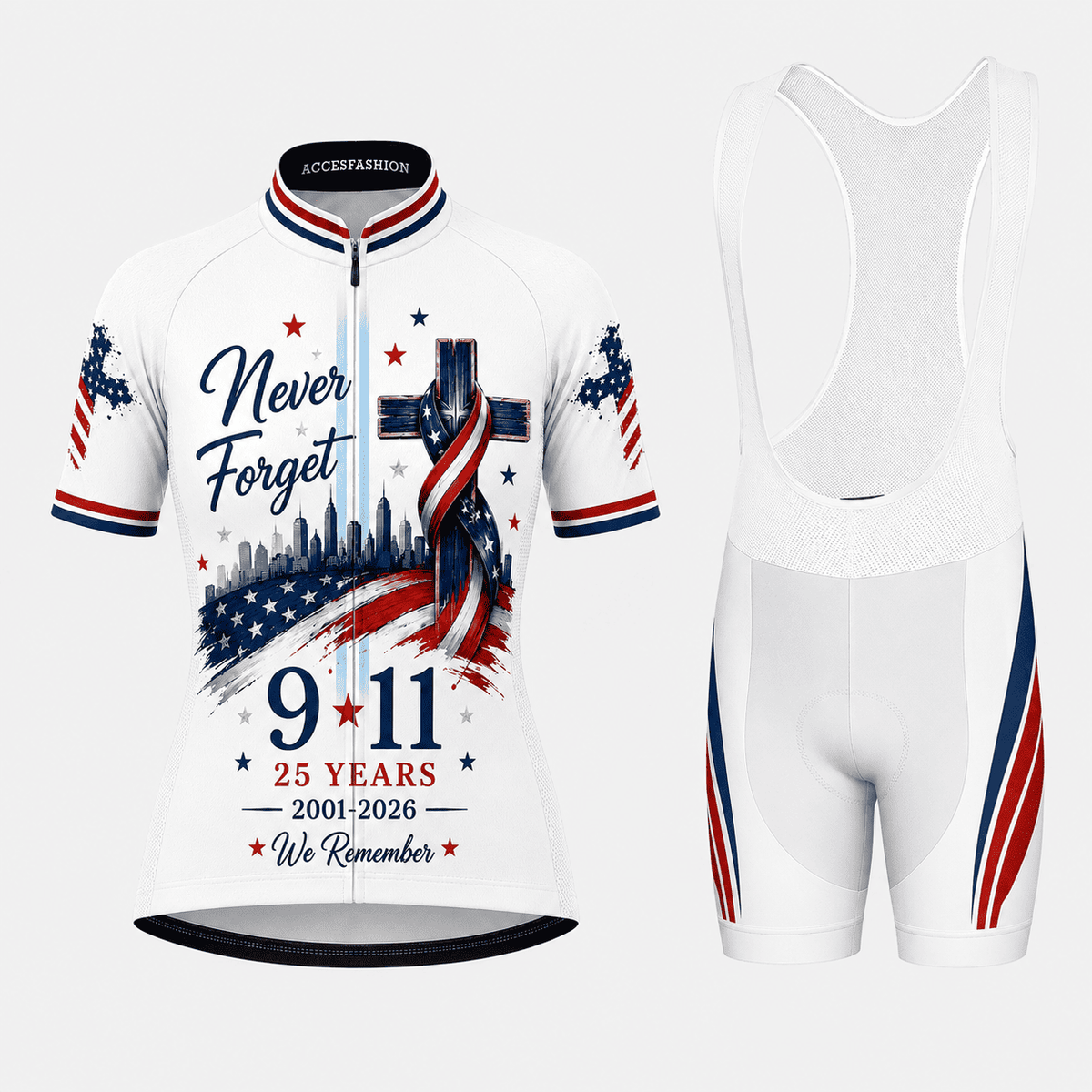 9/11 25th Anniversary Never Forget Cycling Kit