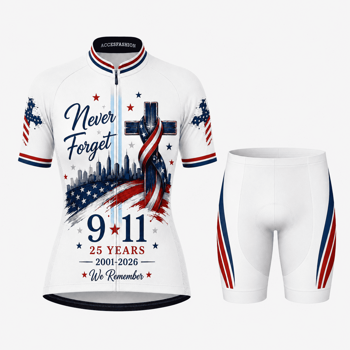 9/11 25th Anniversary Never Forget Cycling Kit