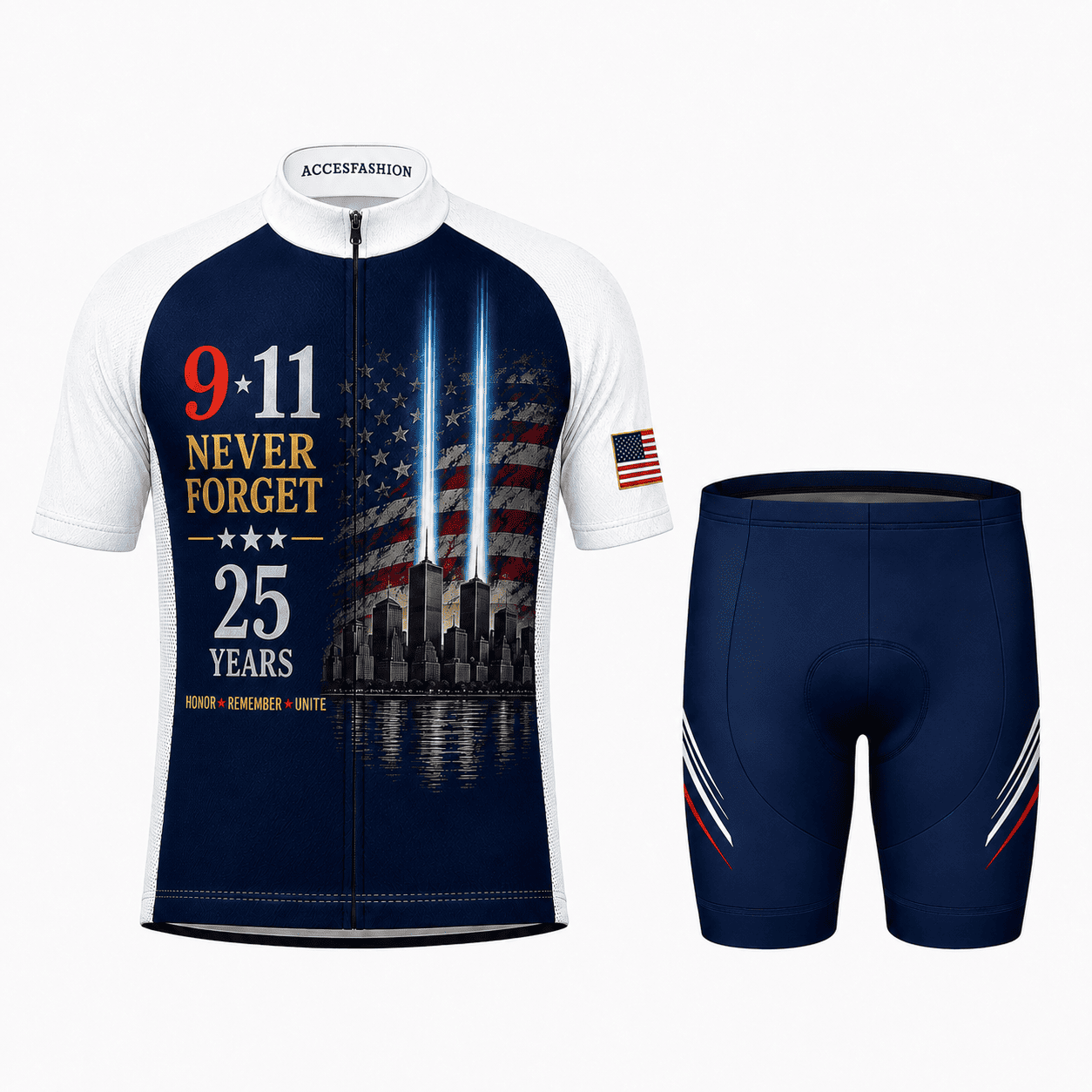 9/11 Never Forget 25th Anniversary Cycling Jersey Kit
