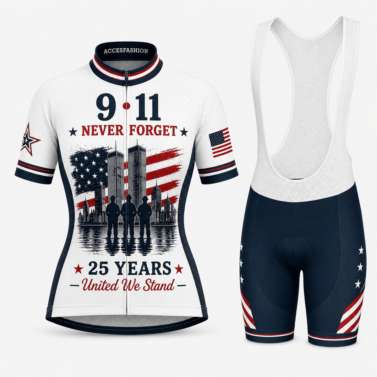 9/11 Never Forget 25th Anniversary Cycling Kit - United We Stand