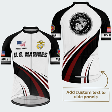 Men’s Personalized U.S. Marines Proudly Served Cycling Jersey & Kit