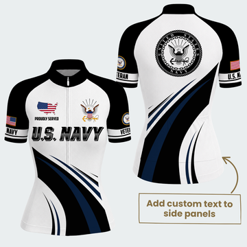 Women’s Personalized U.S. Navy Proudly Served Cycling Jersey & Kit