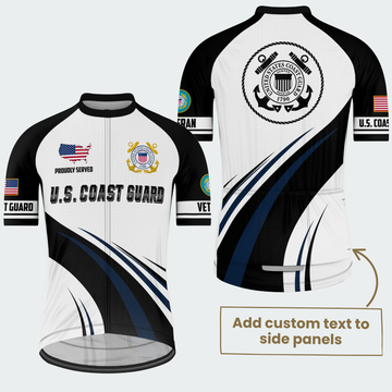 Men’s Personalized U.S. Coast Guard Proudly Served Cycling Jersey & Kit