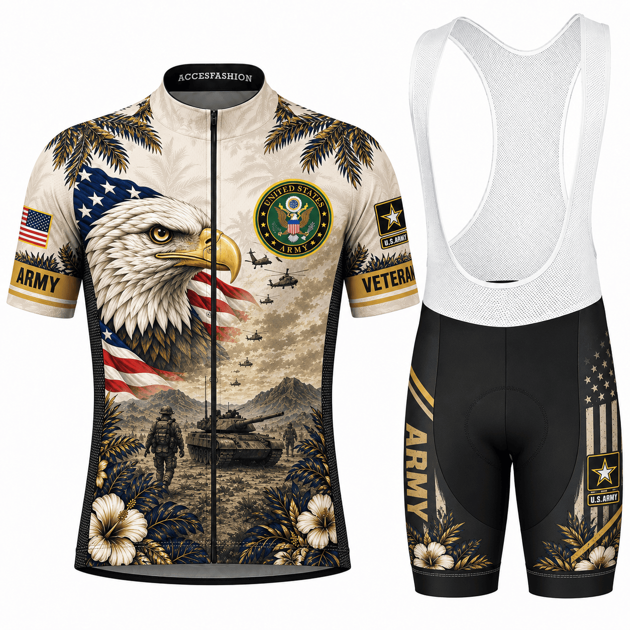 Men's American Eagle Veteran Cycling Kit, Gifts For US Veterans