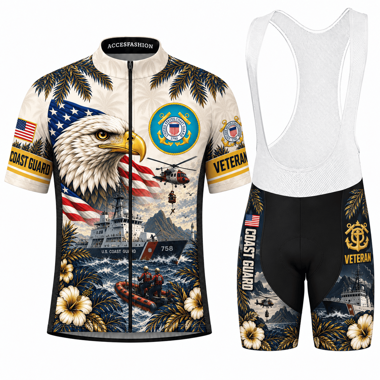 Men's American Eagle Veteran Cycling Kit, Gifts For US Veterans