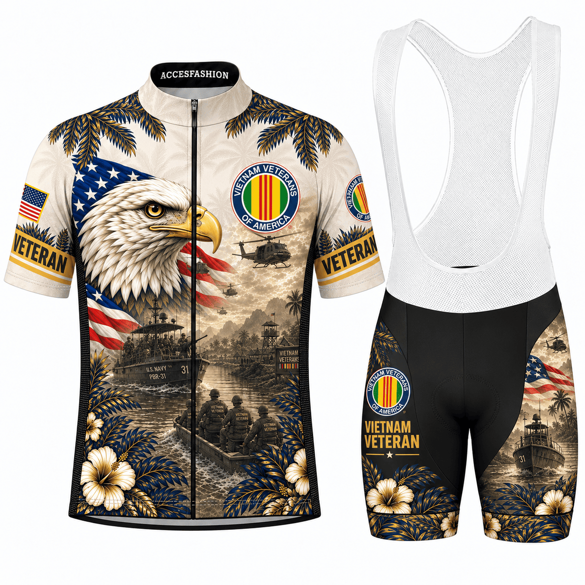 Men's American Eagle Veteran Cycling Kit, Gifts For US Veterans