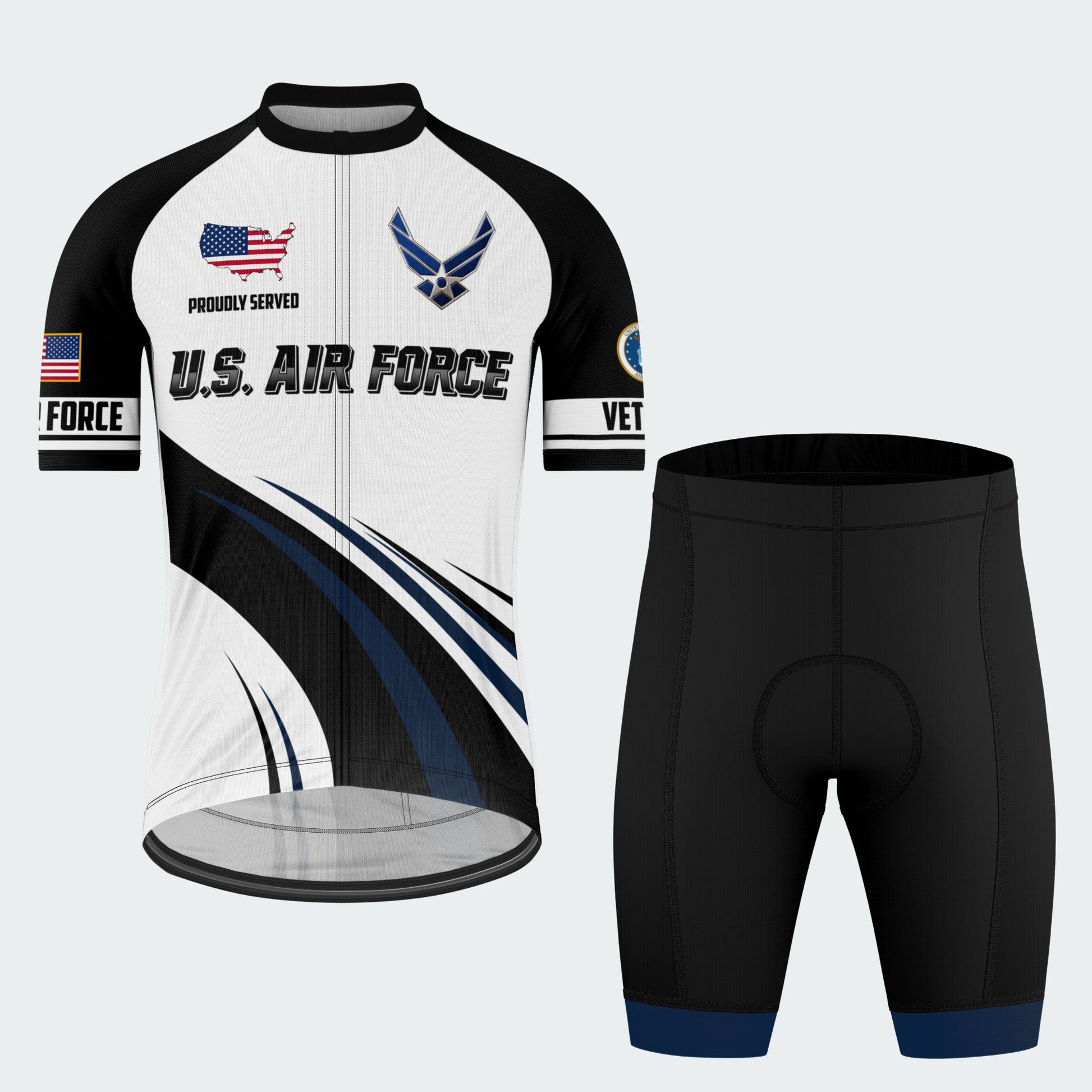 Men’s Personalized U.S. Air Force Proudly Served Cycling Jersey & Kit