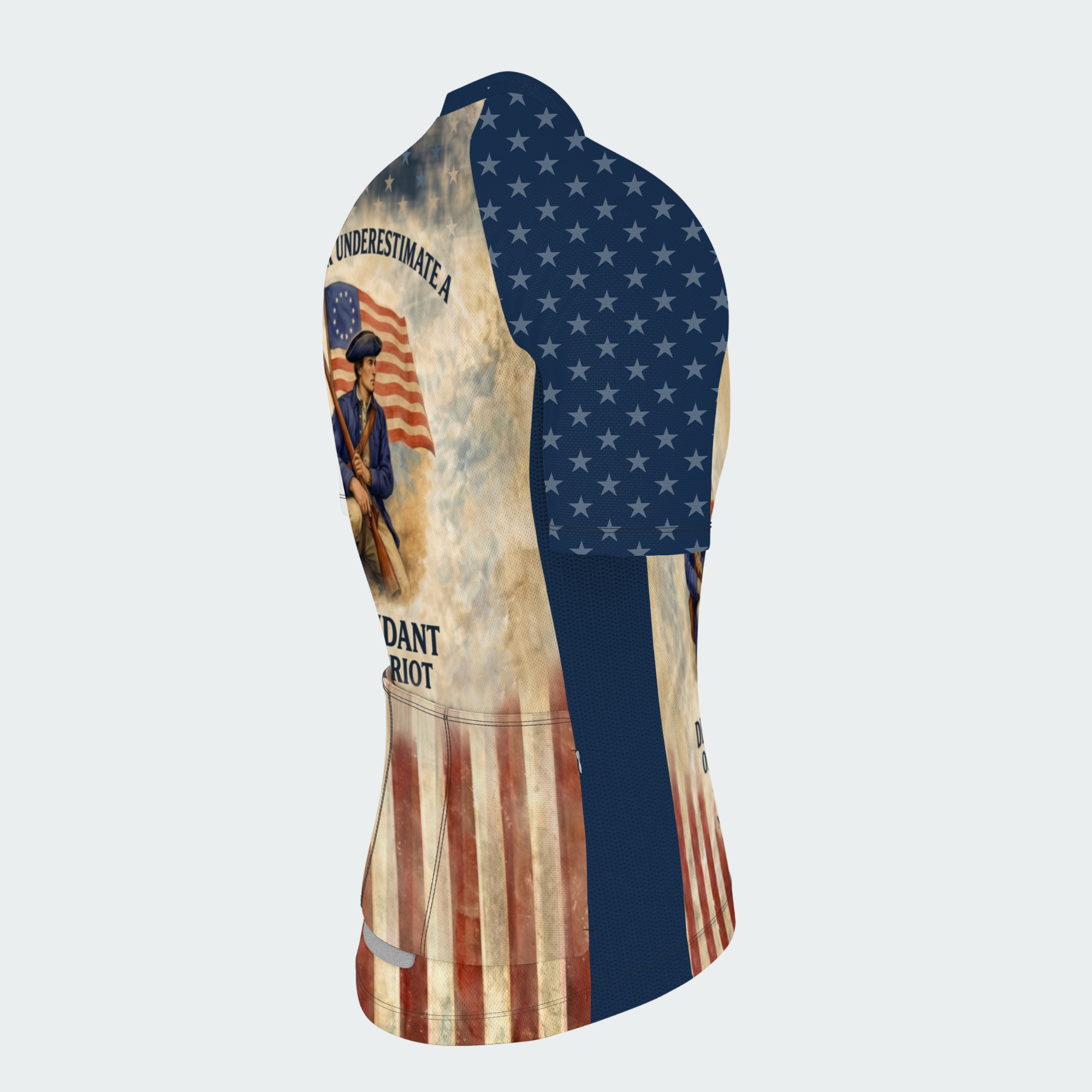 Men’s American Pride Descendant of a Patriot Heritage Regular Fit Custom Cycling Jersey & Kit