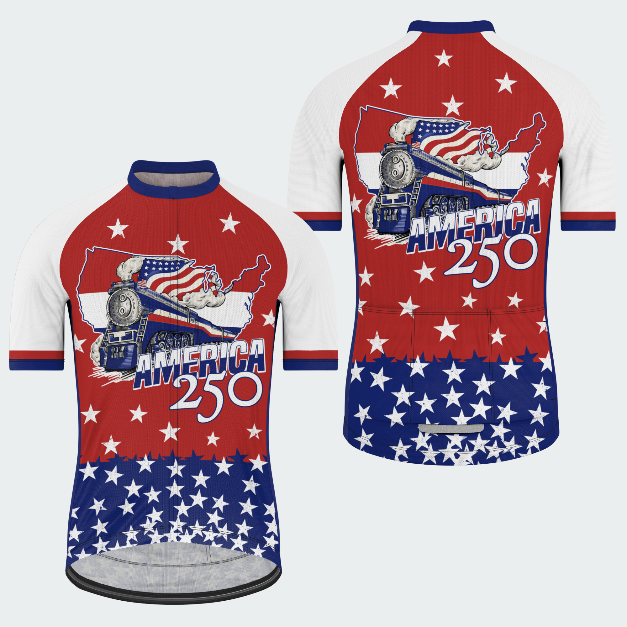 Men’s American Pride USA Freedom Train Legacy 250 Regular Fit Cycling Kit
