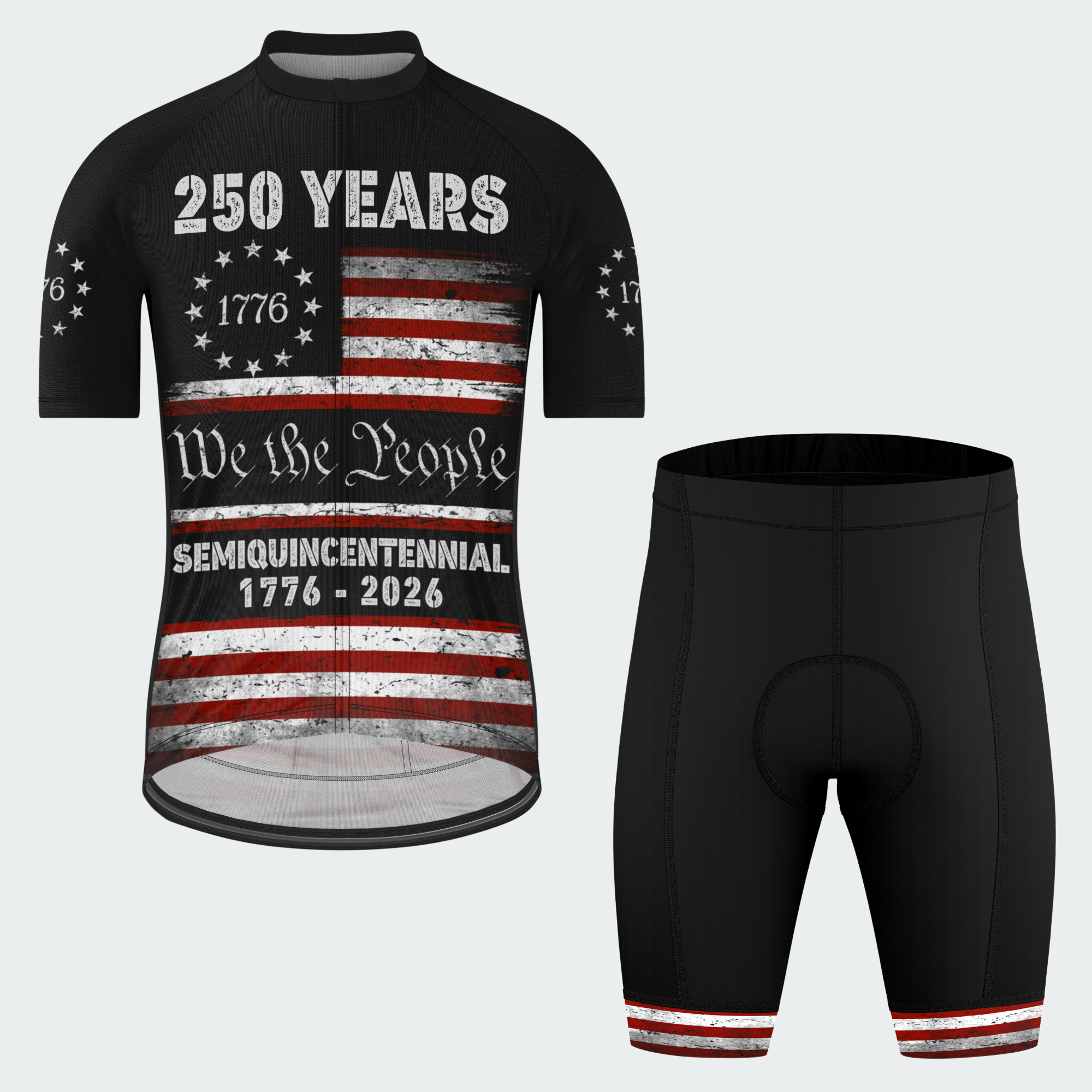 Men’s American Pride USA 250 Years We The People Regular Fit Cycling Kit
