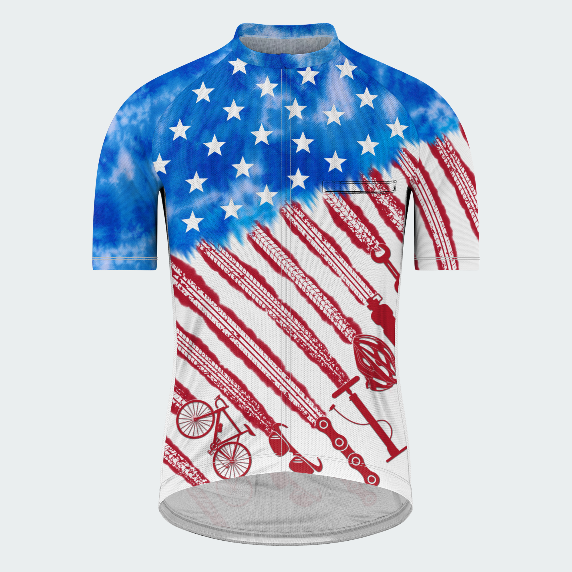 Men's American Pride Tie Dye Patriotic American Flag Regular Fit Cycling Kit