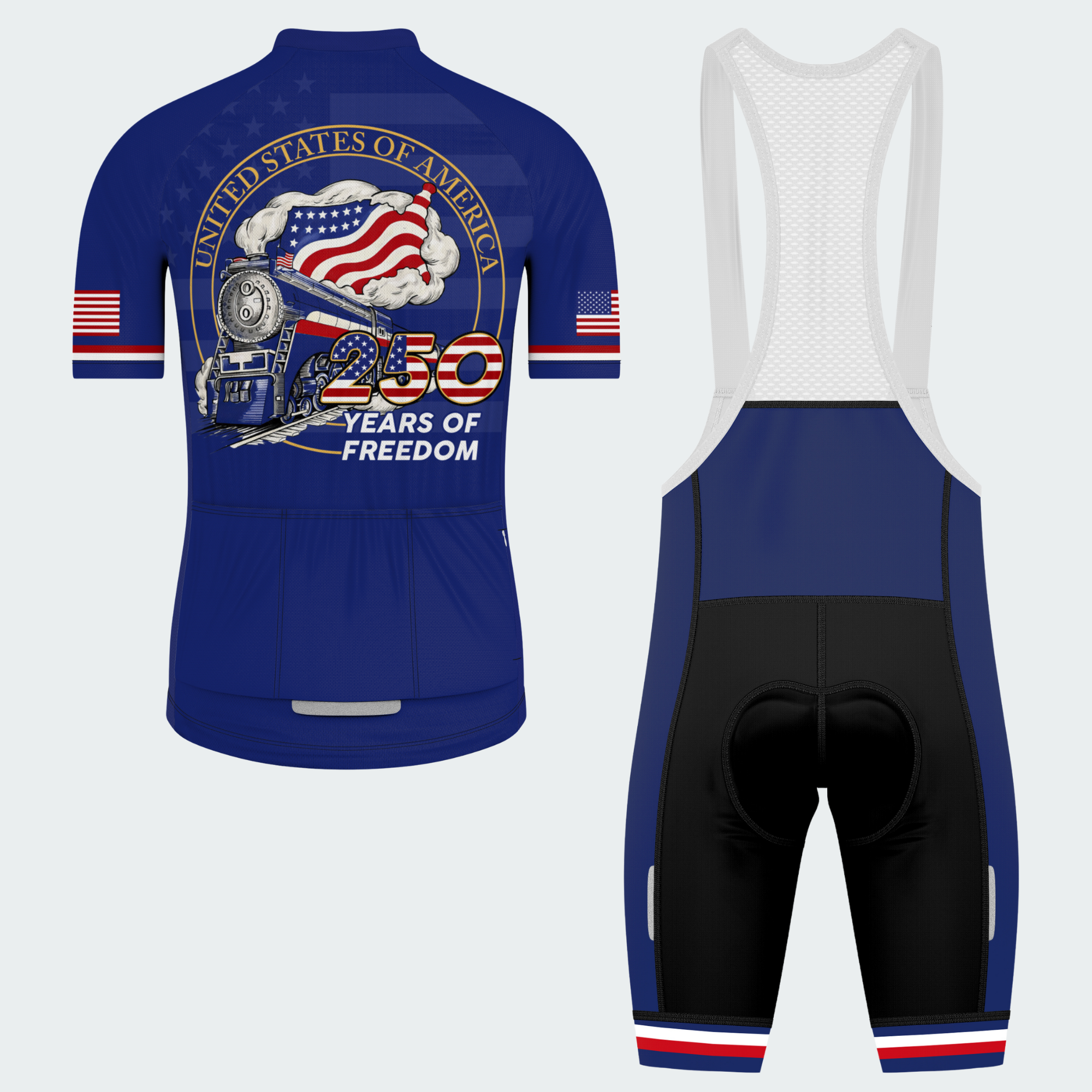 Men’s American Pride USA Freedom Train 250 Regular Fit Cycling Kit