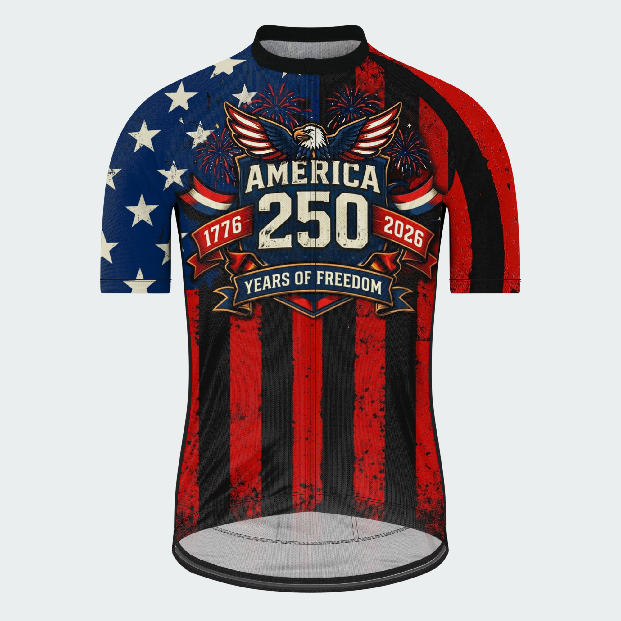 Men’s American Pride USA 250 Freedom Eagle Fireworks Regular Fit Cycling Kit