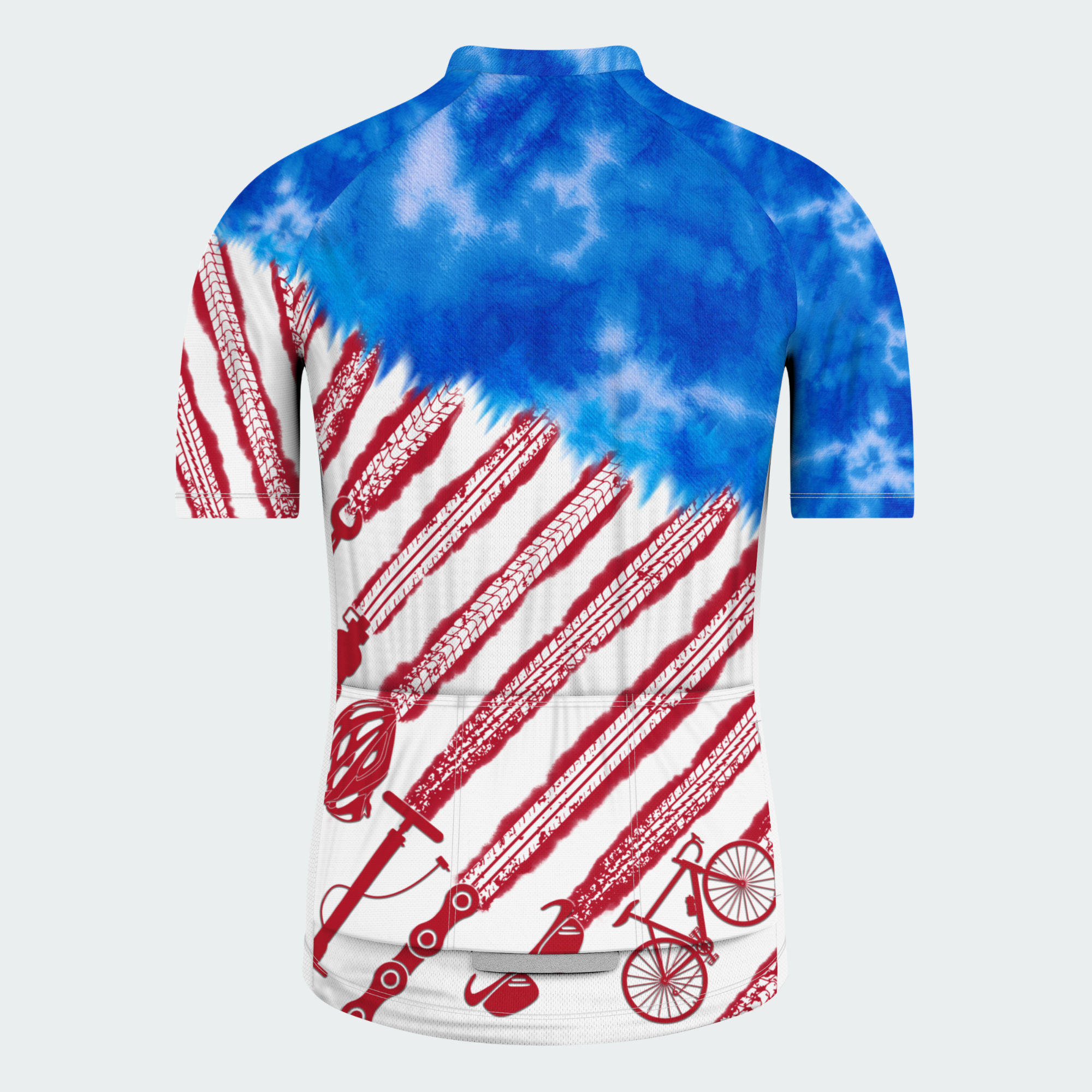 Men's American Pride Tie Dye Patriotic American Flag Regular Fit Cycling Kit