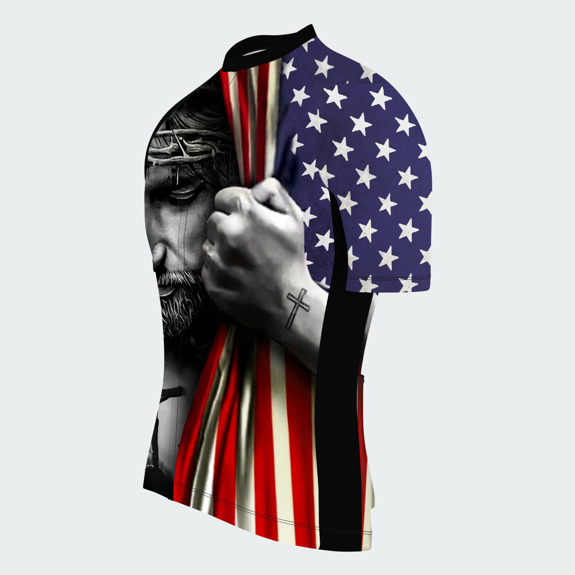 Men’s American Pride Faith and Freedom Christian Patriotic Regular Fit Cycling Kit
