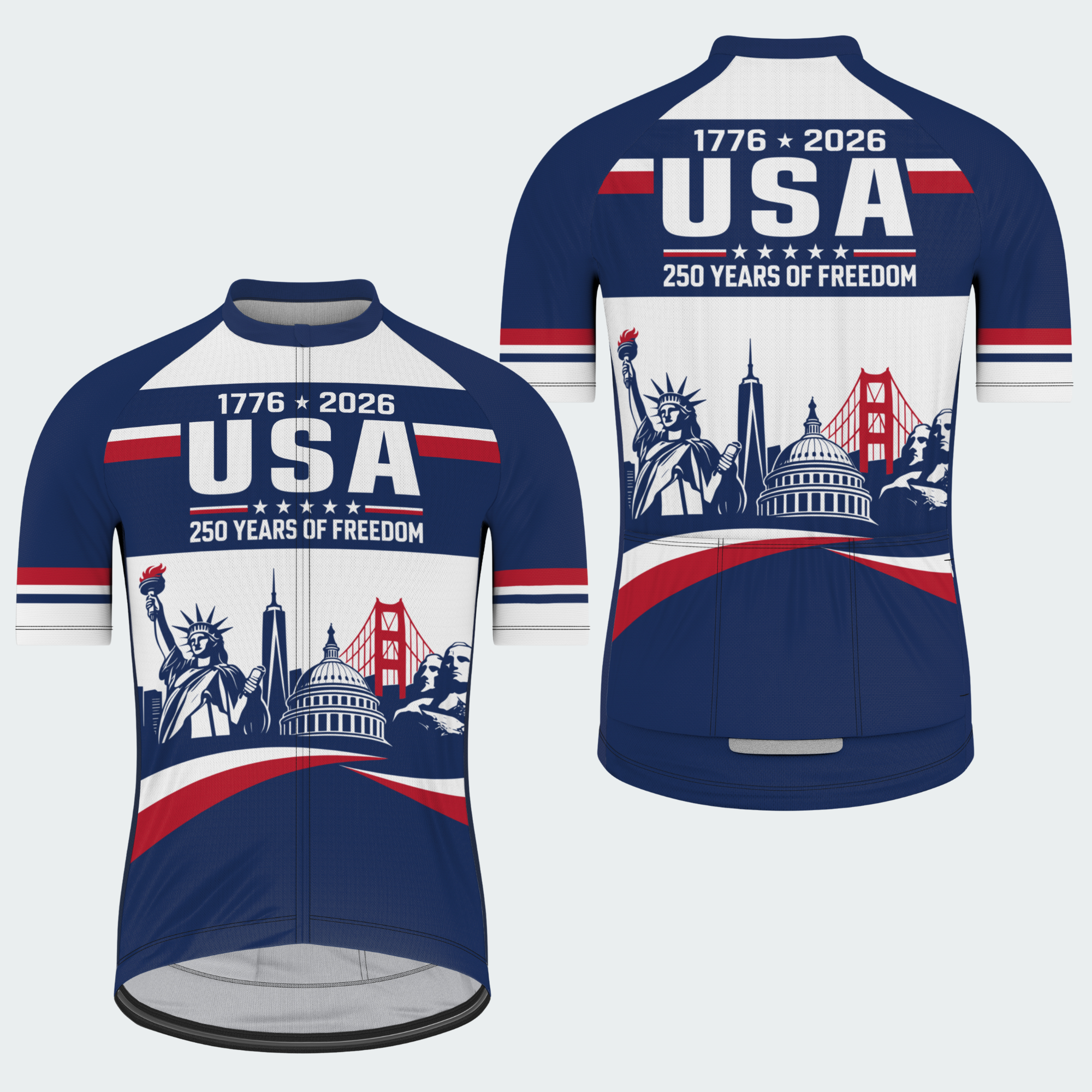 Men’s American Pride USA American Landmark Legacy 250 Regular Fit Cycling Kit