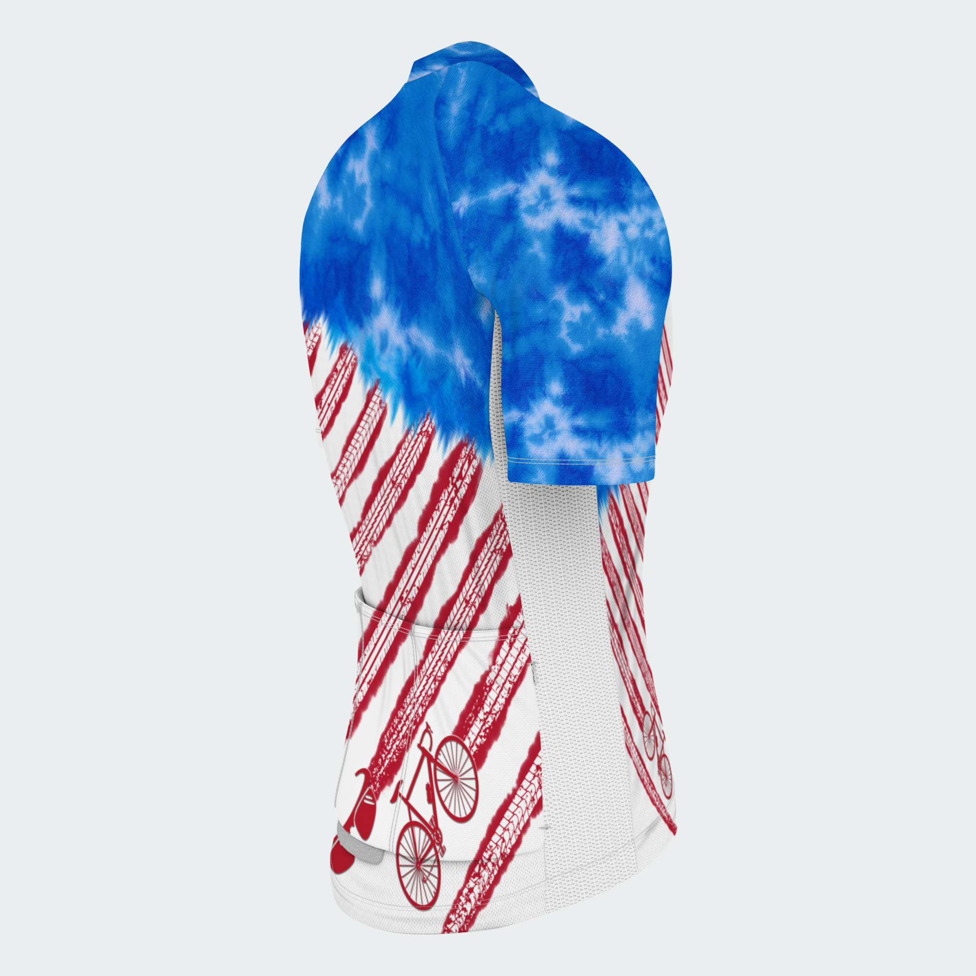 Men's American Pride Tie Dye Patriotic American Flag Regular Fit Cycling Kit