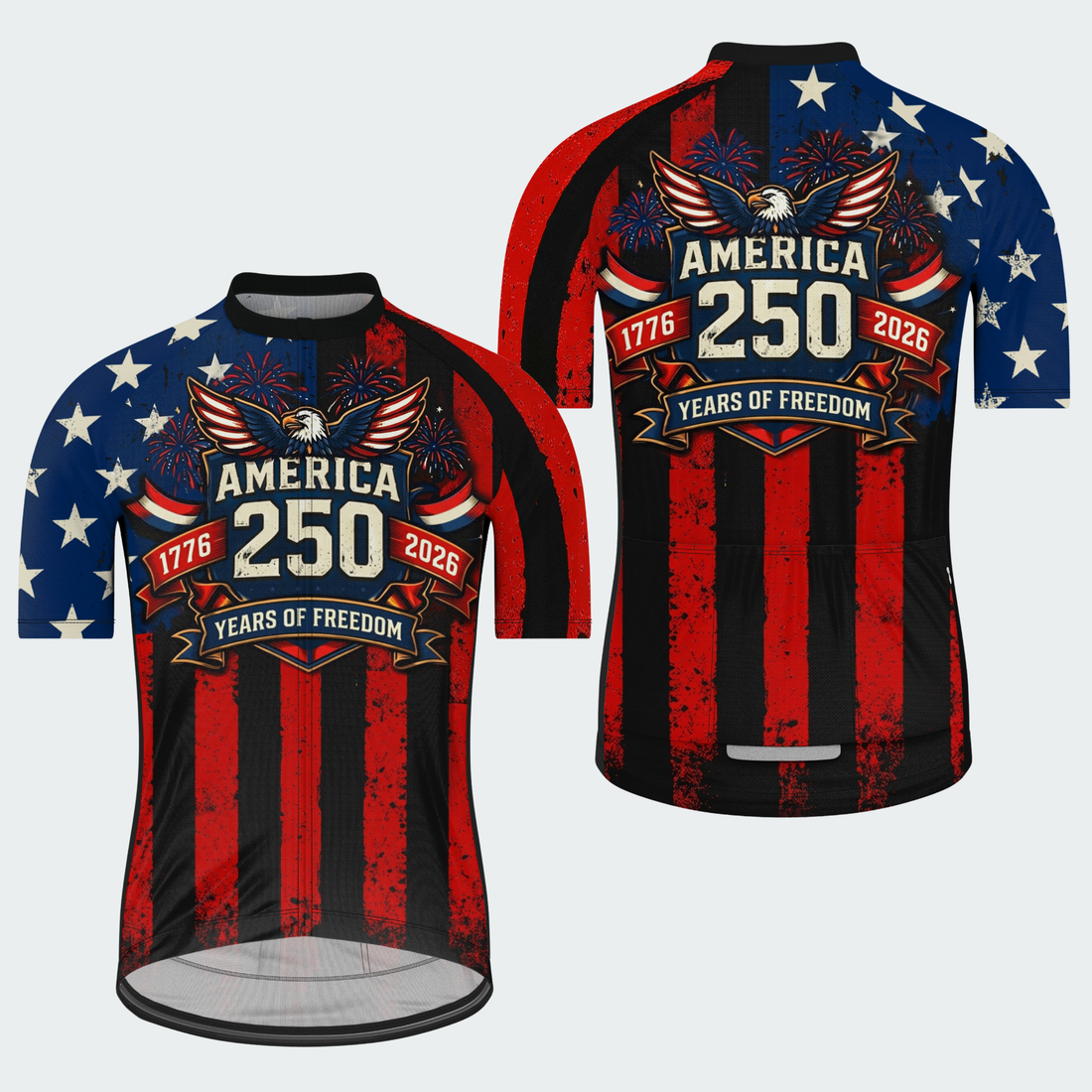 Men’s American Pride USA 250 Freedom Eagle Fireworks Regular Fit Cycling Kit