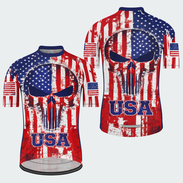 Men’s American Pride USA Freedom Skull Grit Regular Fit Cycling Kit