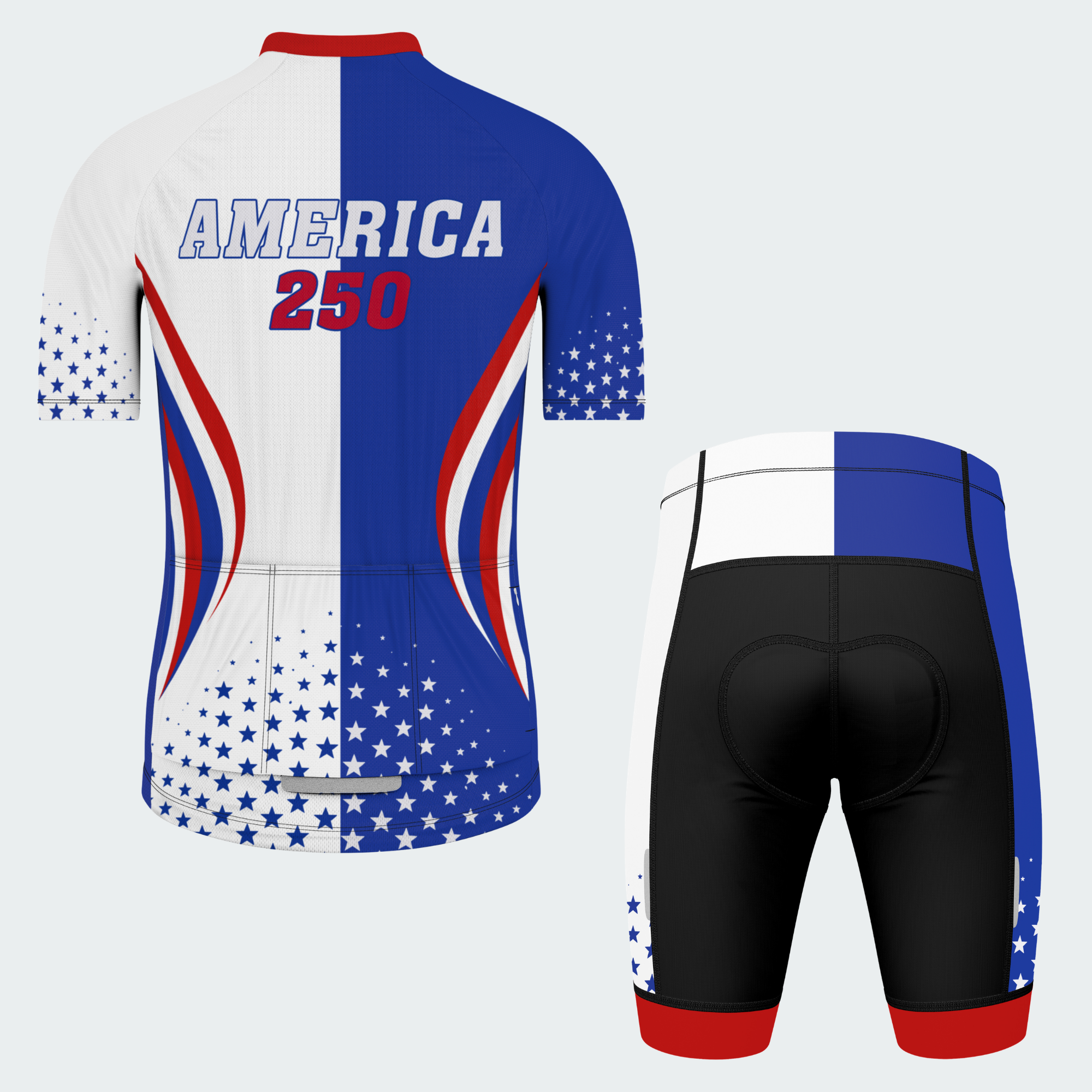 Men’s American Pride USA Stars Freedom 250 Regular Fit Cycling Kit