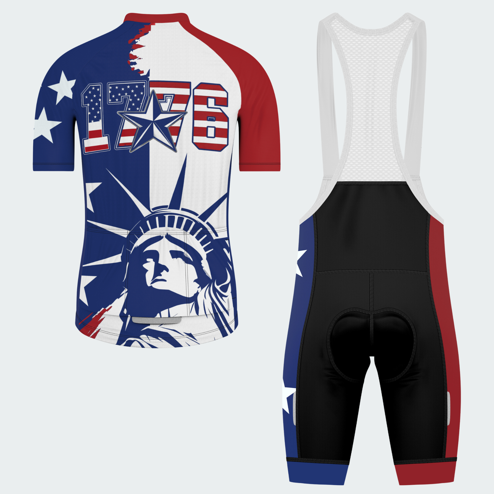Men’s American Pride USA 1776 Statue of Liberty Regular Fit Cycling Kit