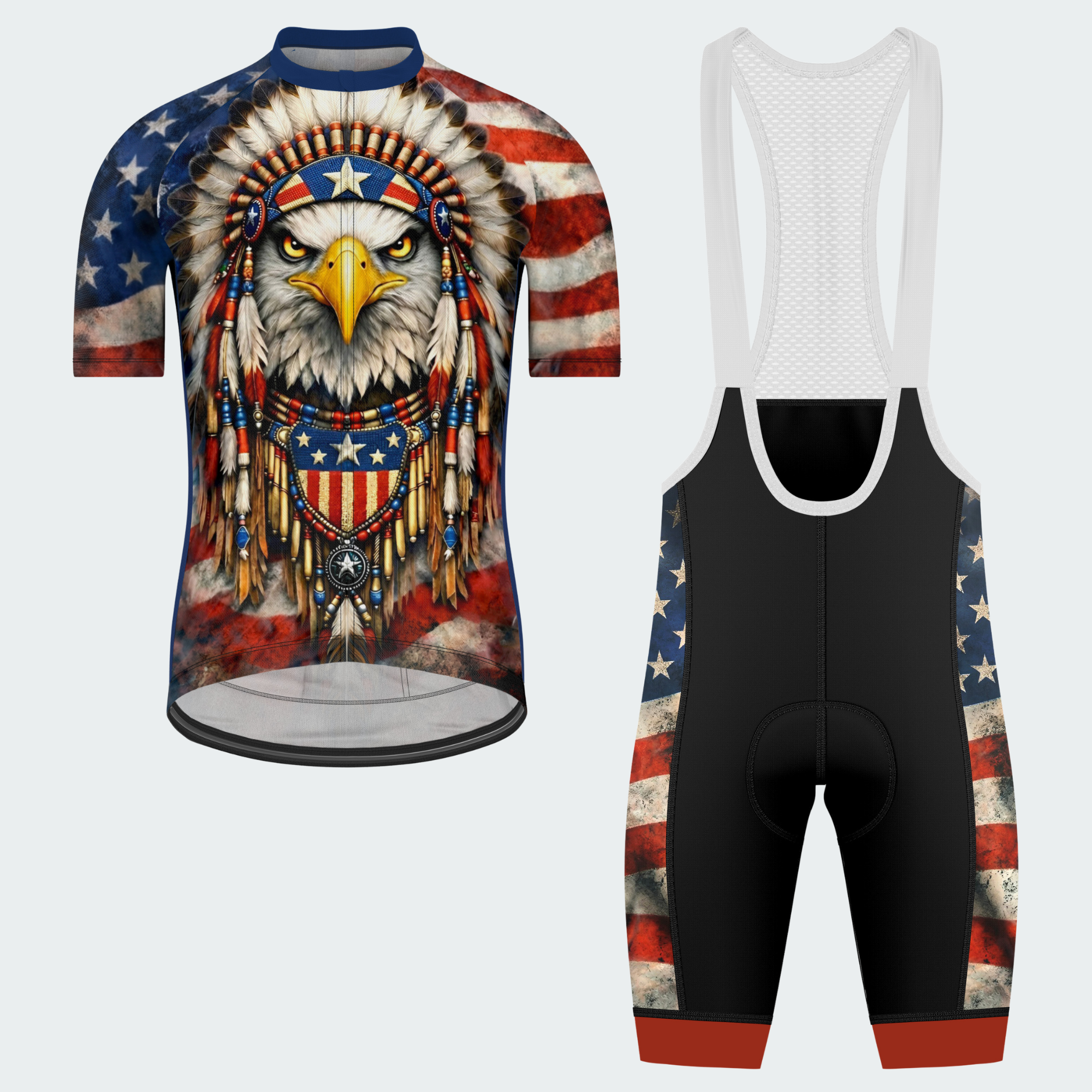 Men’s American Pride USA Tribal Eagle Spirit Regular Fit Cycling Kit
