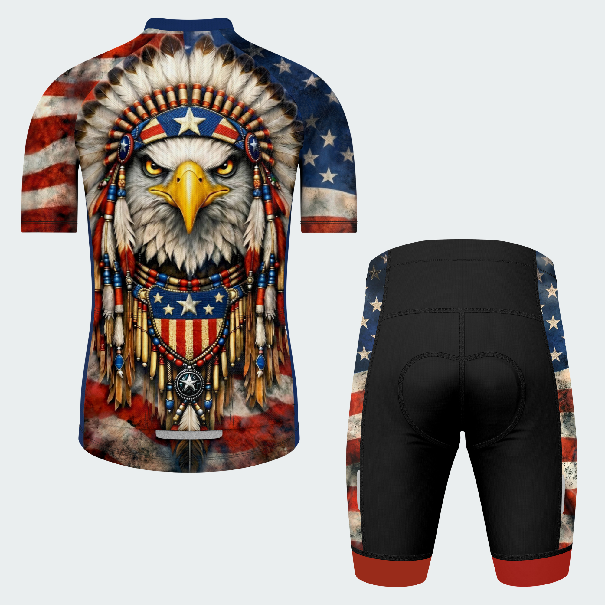Men’s American Pride USA Tribal Eagle Spirit Regular Fit Cycling Kit