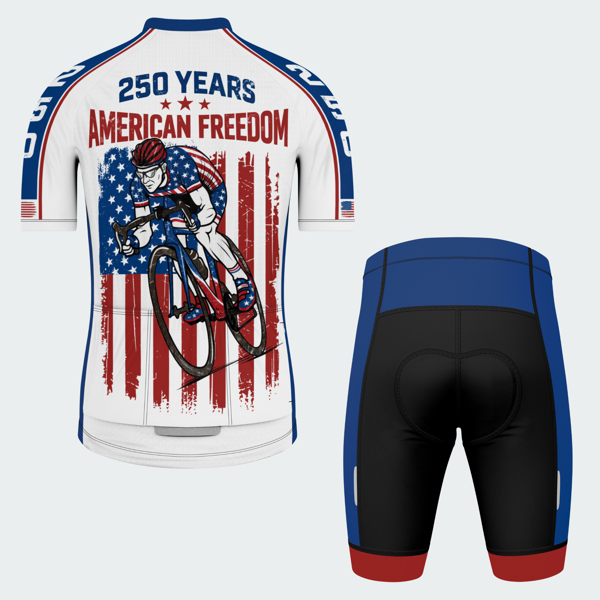 Men’s American Pride USA American Freedom Rider 250 Regular Fit Cycling Kit