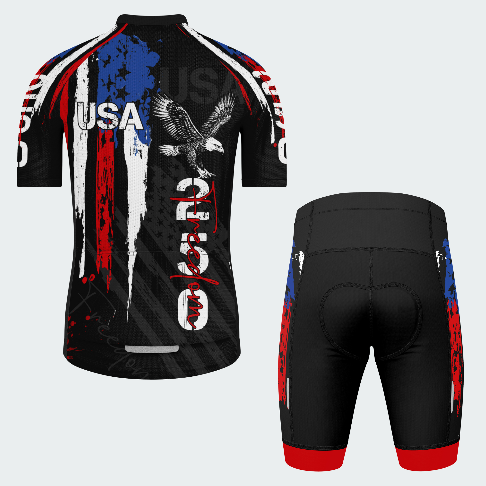 Men’s American Pride USA Freedom Grit Eagle 250 Regular Fit Cycling Kit