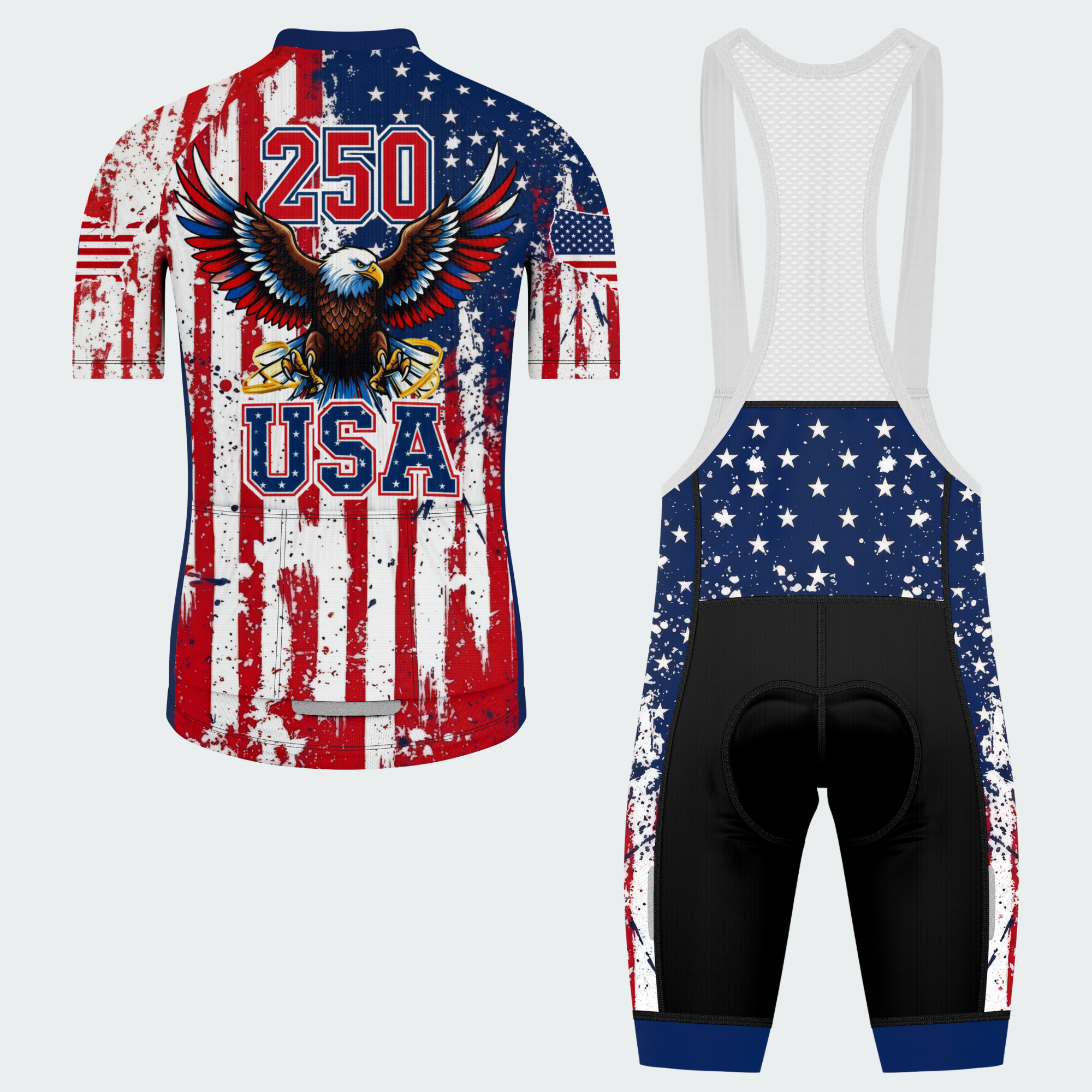 Men’s American Pride USA Freedom Eagle Spirit 250 Regular Fit Cycling Kit