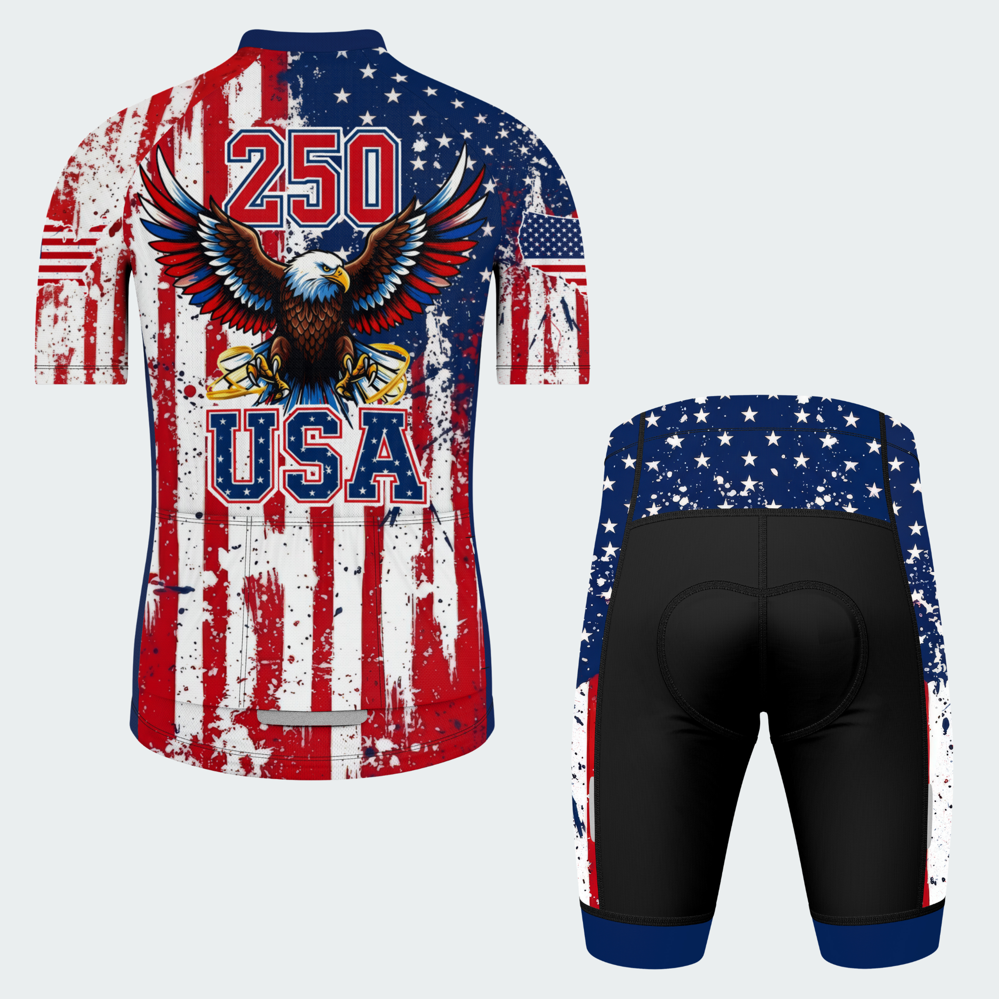 Men’s American Pride USA Freedom Eagle Spirit 250 Regular Fit Cycling Kit