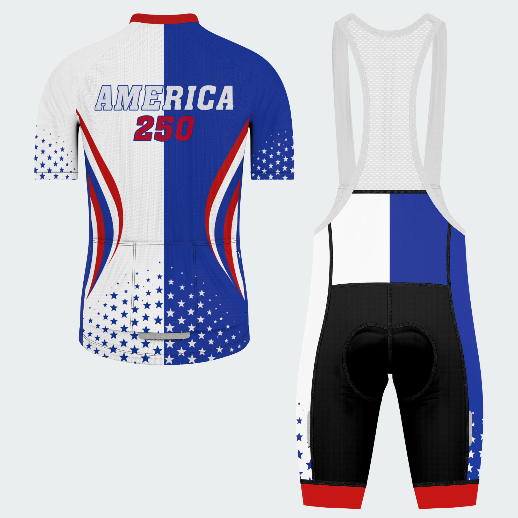 Men’s American Pride USA Stars Freedom 250 Regular Fit Cycling Kit