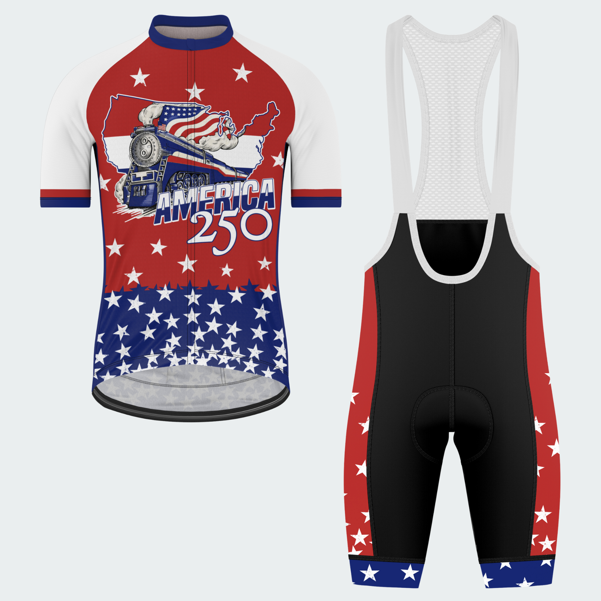 Men’s American Pride USA Freedom Train Legacy 250 Regular Fit Cycling Kit