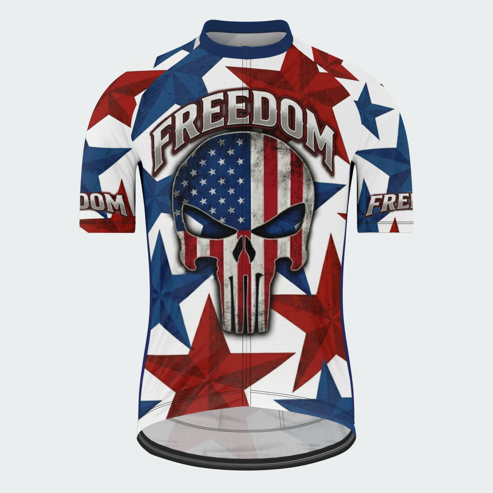Men’s American Pride Freedom Skull USA Flag Regular Fit Cycling Kit