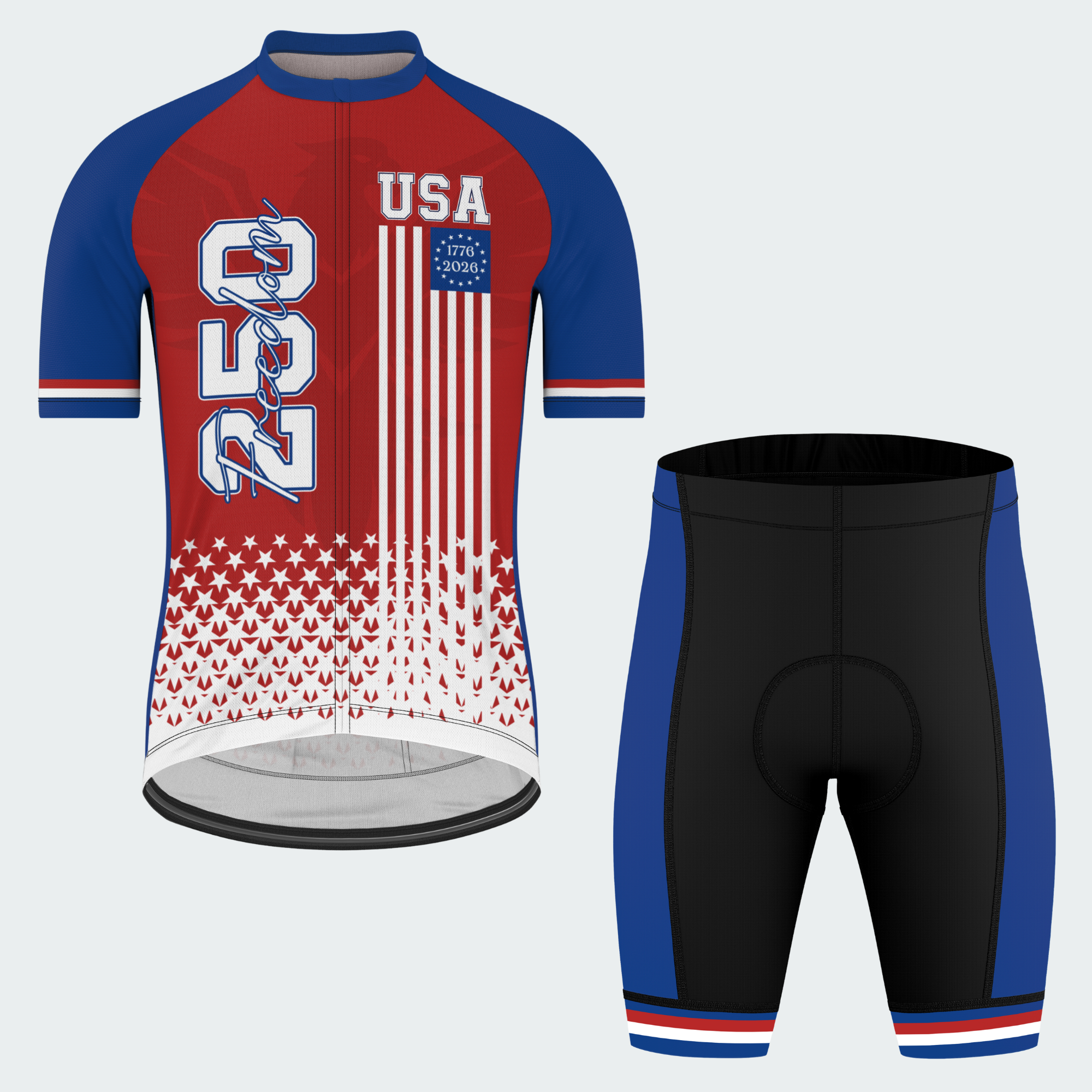 Men’s American Pride USA Freedom Eagle 250 Regular Fit Cycling Kit