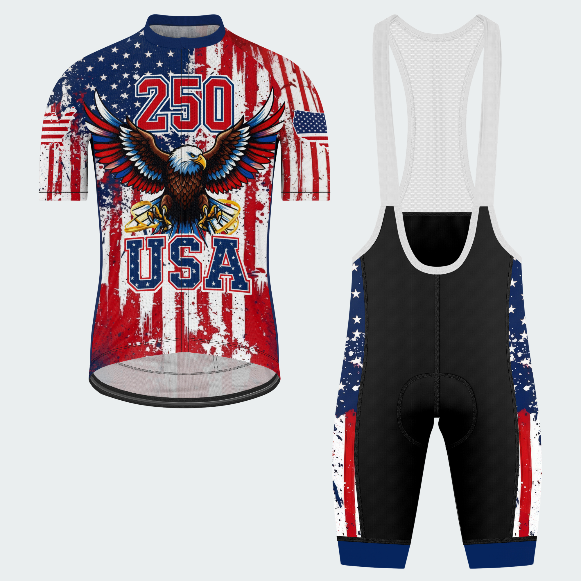 Men’s American Pride USA Freedom Eagle Spirit 250 Regular Fit Cycling Kit