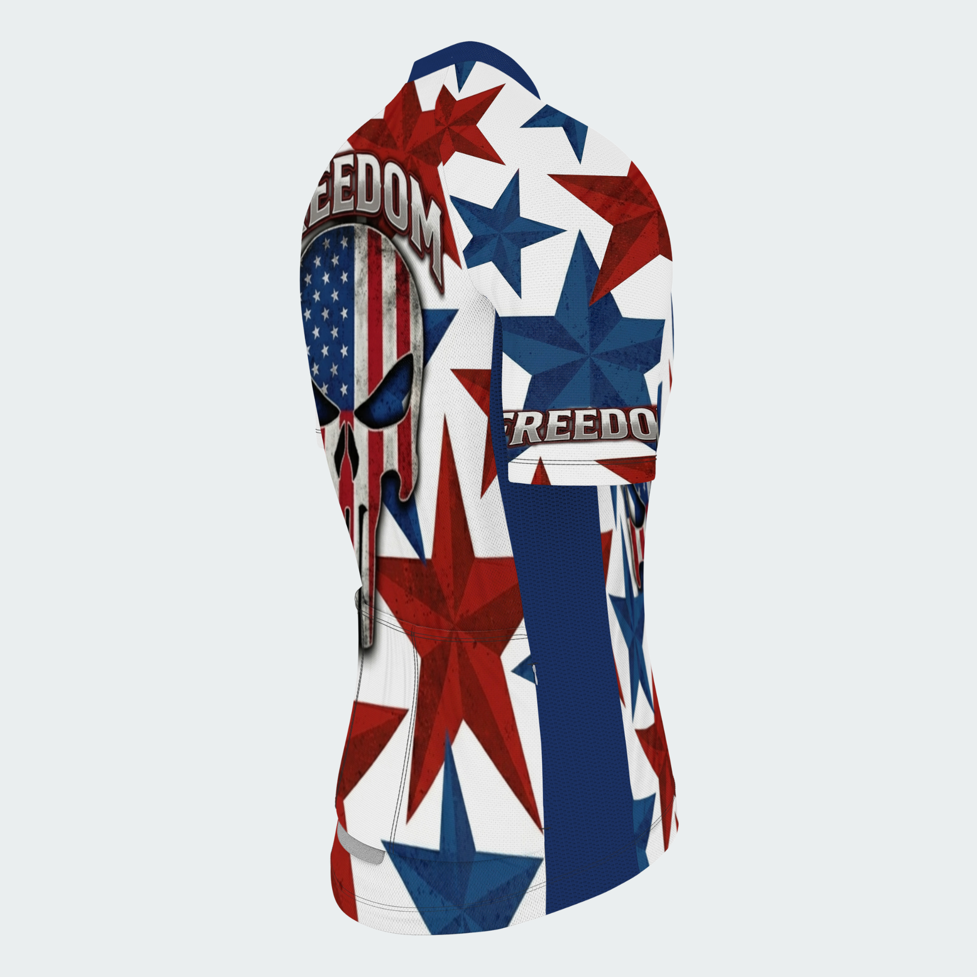 Men’s American Pride Freedom Skull USA Flag Regular Fit Cycling Kit